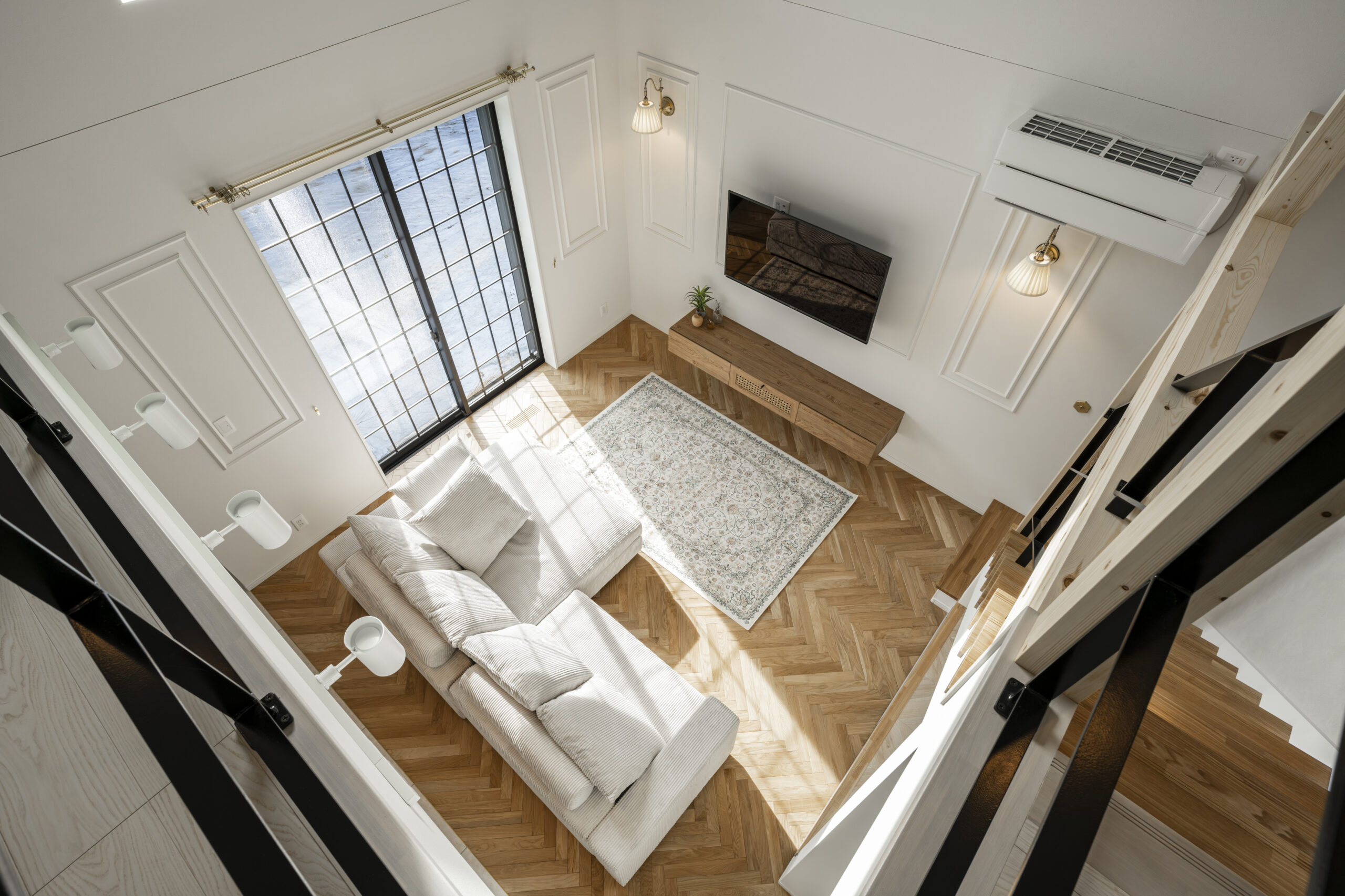 回遊導線のある欧米テイストのお家